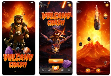 Capturas de tela do Crash Volcano