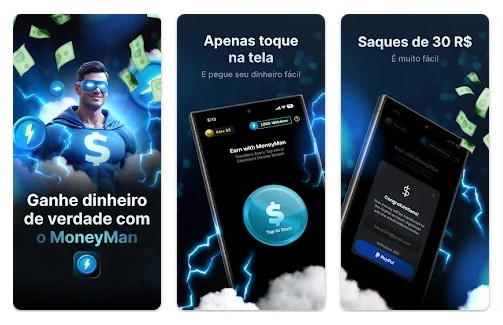 App para ganhar dinheiro: conheça o MoneyMan e saque rápido pelo PayPal